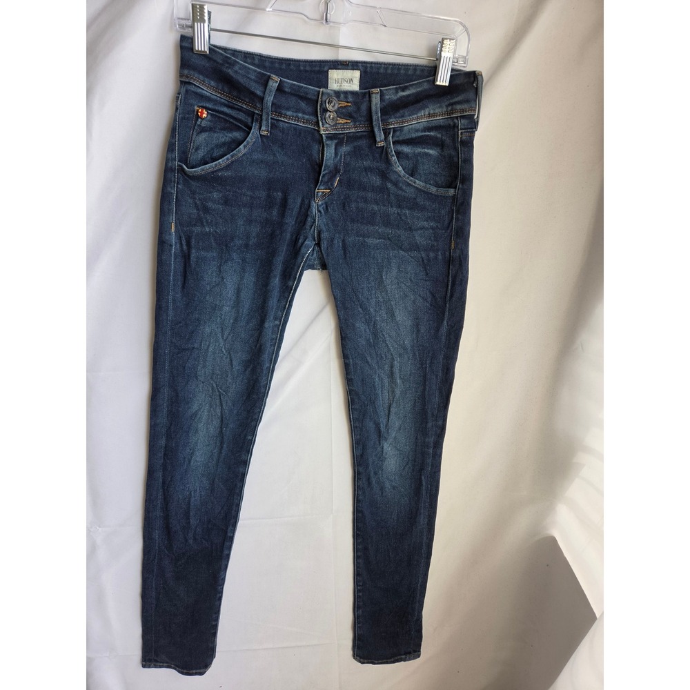 Hudson Skinny Jeans Womens Blue Dark Wash Skinny Low Rise Skinny